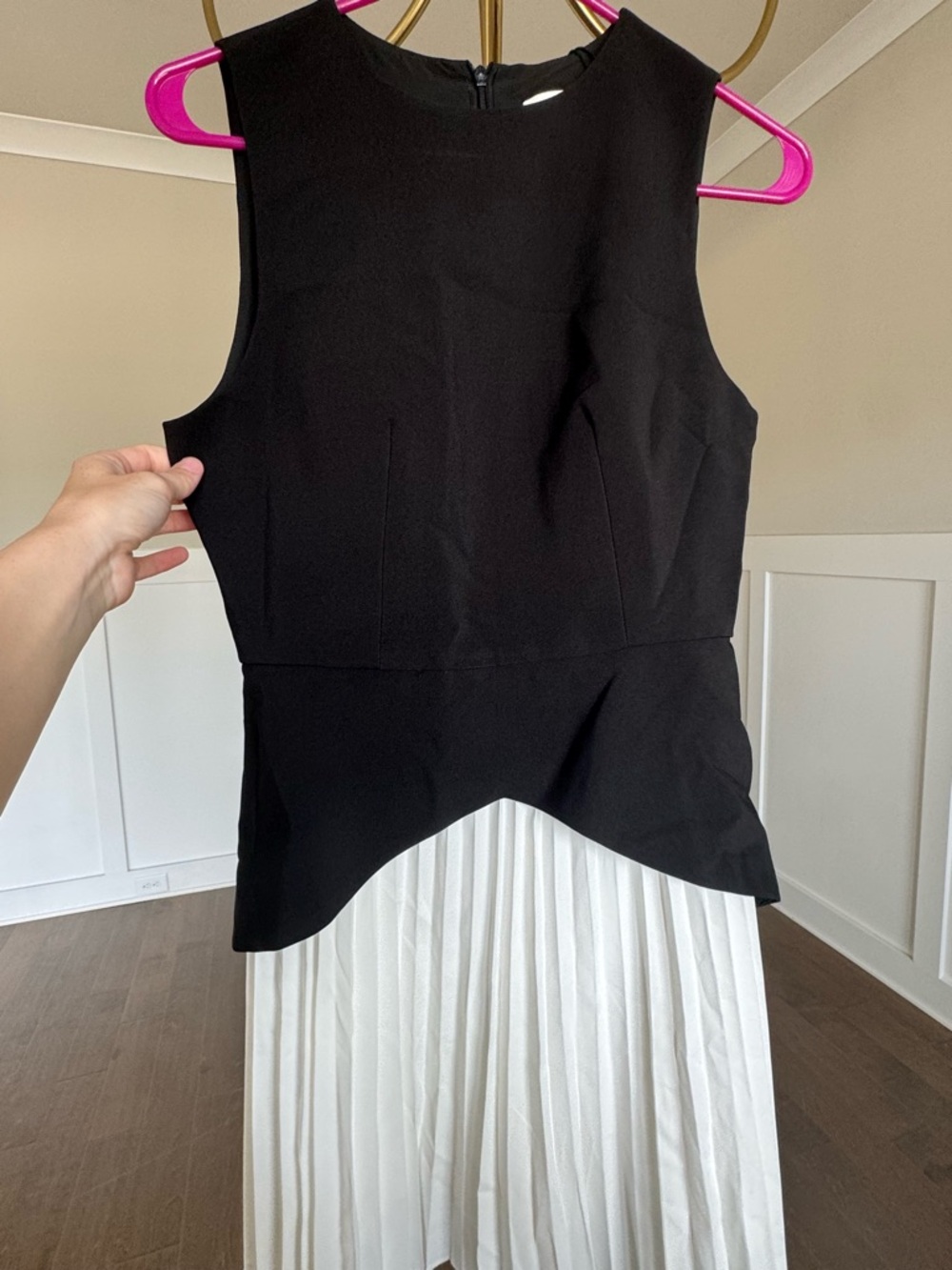 Commense Black & White Peplum Mini Dress - Picture 3 of 5